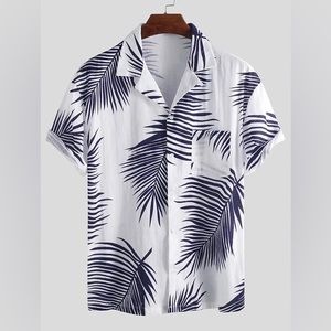 Hawalili Hawaiian Holiday Floral Print Lightweight Button-up